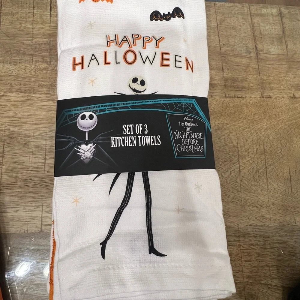 3 The Nightmare Before Christmas Halloween Kitchen Towels